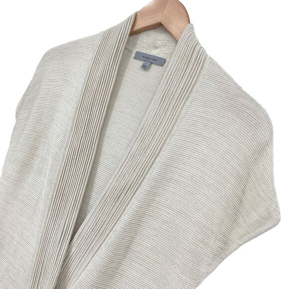 Classiques Entier Cardigan Sweater Womens Small Beige Silk Sleeveless Tie Front - Picture 7 of 14